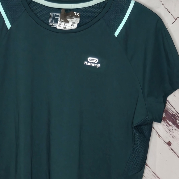 Kalenji Men's Decathlon Running Shirt Dark Teal - Picture 5 of 5
